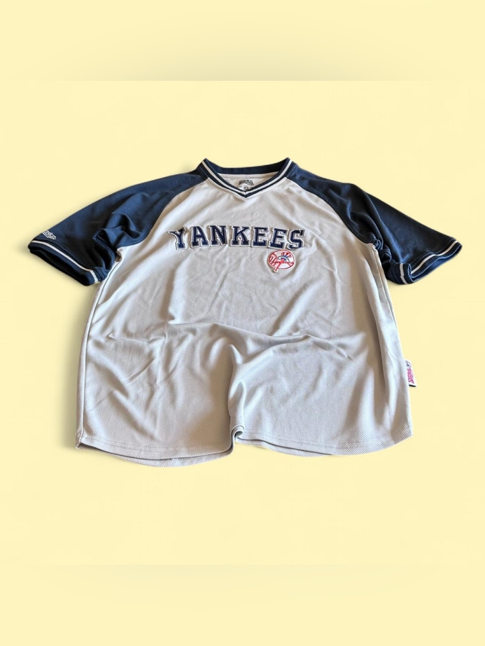New York Yankees Stitches Mesh Jersey Shirt Men’s Large White Blue